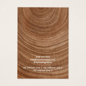 Earring Jewelry Display Card, Rustic Wood Ring (裏面)