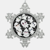 Earrings スノーフレークピューターオーナメント (正面)