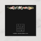 Earrings Backing Cards Add Your Own Logo スクエア名刺 (裏面)