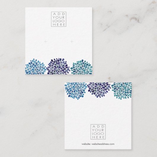 Earrings Backing Cards Add Your Own Logo スクエア名刺 (正面/裏面)