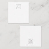Earrings Backing Cards Add Your Own Logo スクエア名刺 (正面/裏面)
