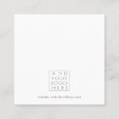 Earrings Backing Cards Add Your Own Logo スクエア名刺 (裏面)