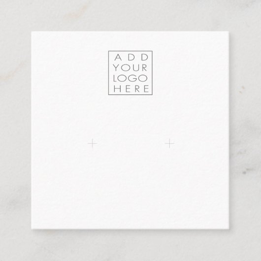 Earrings Backing Cards Add Your Own Logo スクエア名刺 (正面)