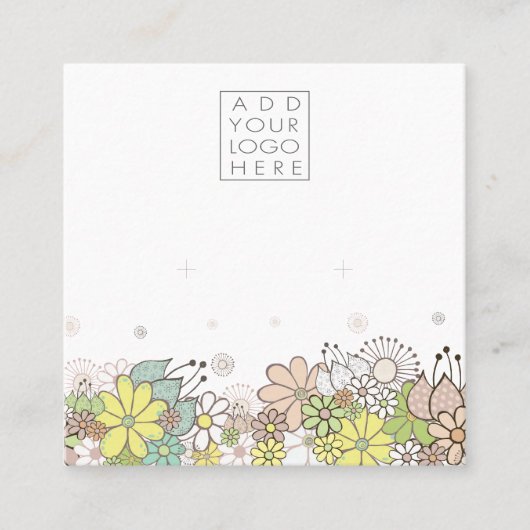 Earrings Backing Cards Add Your Own Logo スクエア名刺 (正面)