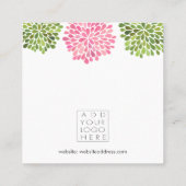 Earrings Backing Cards Add Your Own Logo スクエア名刺 (裏面)