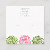 Earrings Backing Cards Add Your Own Logo スクエア名刺 (正面)