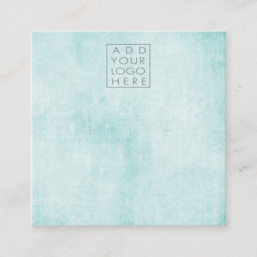 Earrings Backing Cards Aqua Add Your Own Logo スクエア名刺 (正面)