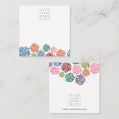 Earrings Backing Cards Rainbow Add Your Own Logo スクエア名刺 (正面/裏面)