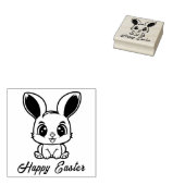 🐰 Ears & Embers – Custom Easter Wood Art Stam ラバースタンプ (押印)
