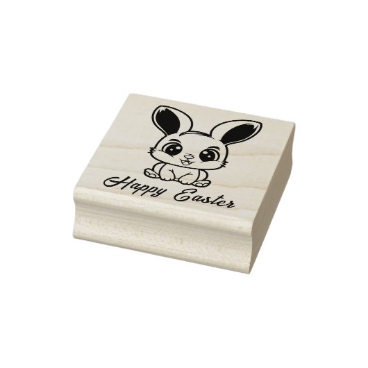 🐰 Ears & Embers – Custom Easter Wood Art Stam ラバースタンプ (スタンプ)