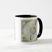 Eartのまわりで月の軌道を図表にする地図 マグカップ (正面右)