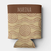 Earthカスタマイズ可能な名前Australian Dreamtime 缶クーラー (裏面)