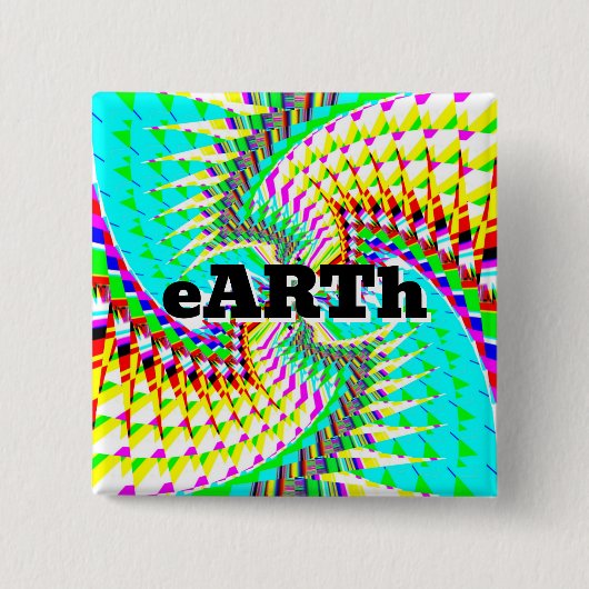 eARTh （単語を変更できる） 缶バッジ (正面)