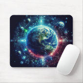 Earth and Planets Outer Space Mousepad マウスパッド (マウス)