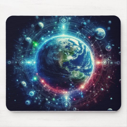 Earth and Planets Outer Space Mousepad マウスパッド (正面)