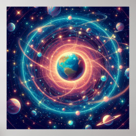 Earth and the Vibes of the Law of Attraction Wall ポスター