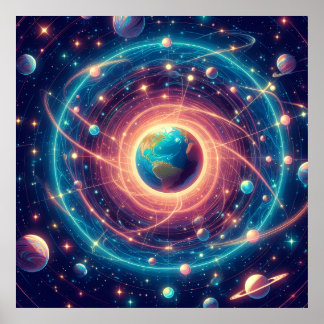 Earth and the Vibes of the Law of Attraction Wall ポスター