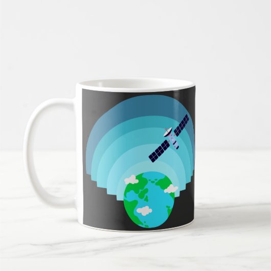 Earth Atmosphere Layers Mug | Satellite Space  コーヒーマグカップ (左)