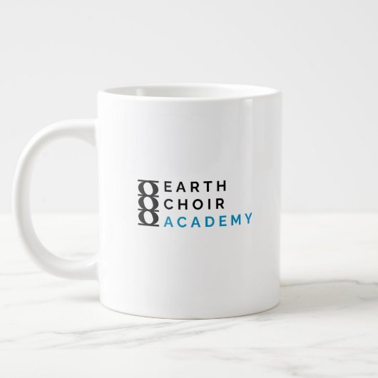 Earth Choir Academyロゴジャンボプリント ジャンボコーヒーマグカップ (左)