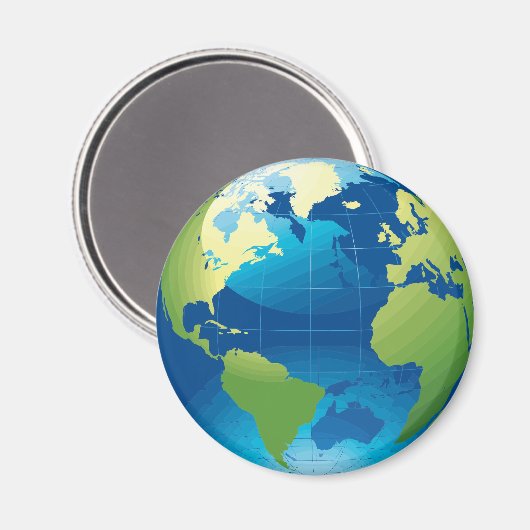 Earth continent globe magnet マグネット (正面/裏面)
