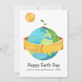 Earth Day家族の写真グリーティング カード (正面)