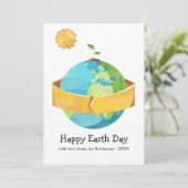 Earth Day家族の写真グリーティング カード (スタンド正面)