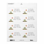 Earth Day植物の木々が違いのラベルを作る ラベル (フルシート)