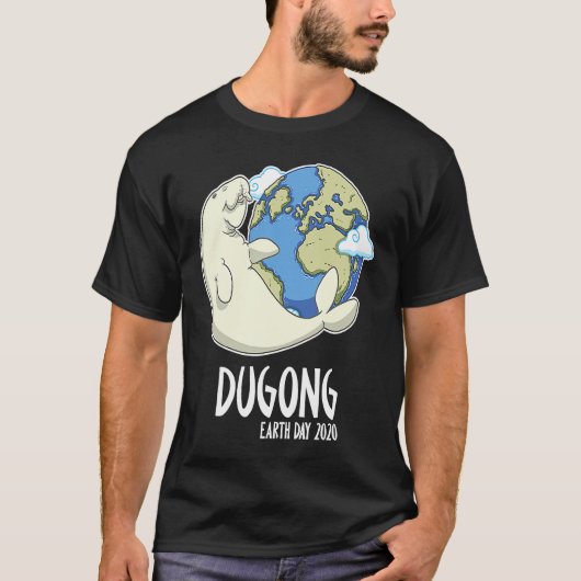 Earth Day 2020 Dugong Manatee Marine Animal Tシャツ (正面)