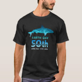 Earth Day 50th Anniversary Shark Silhouette Tシャツ (正面)