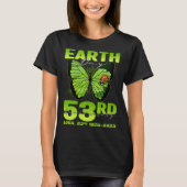 Earth Day 53rd Anniversary Silhouette Of Butterfly Tシャツ (正面)