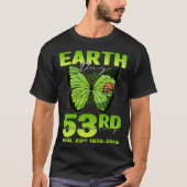 Earth Day 53rd Anniversary Silhouette Of Butterfly Tシャツ (正面)