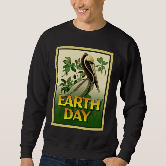 Earth Day Brown Pelican Bird    Set 1 スウェットシャツ (正面)