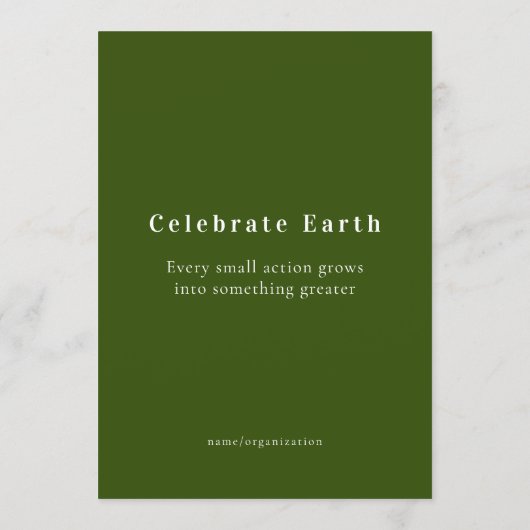 Earth Day Celebration, Editable Text (裏面)
