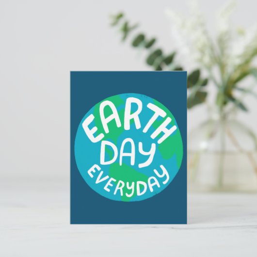 EARTH DAY EVERY DAYハンドレットプラネットグローブ ポストカード (スタンド正面)