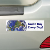 Earth Day Every Dayバンパーステッカー バンパーステッカー (車上)