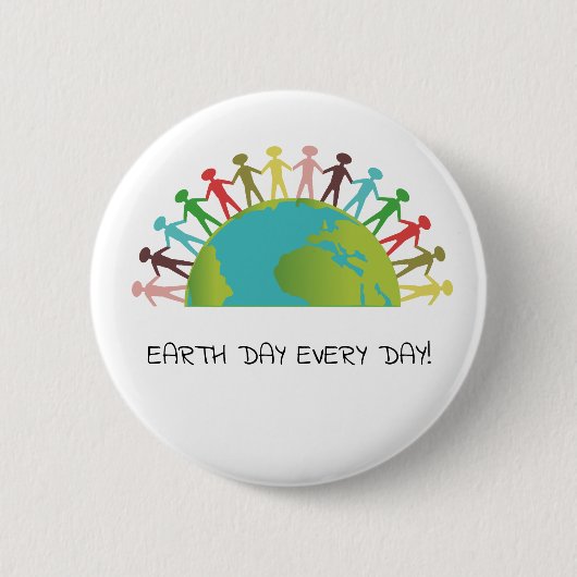 Earth Day Every Dayボタン 缶バッジ (正面)