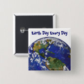 Earth Day Every Dayボタン 缶バッジ (正面&裏面)