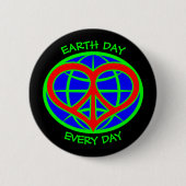 Earth Day Every Dayボタン 缶バッジ (正面)