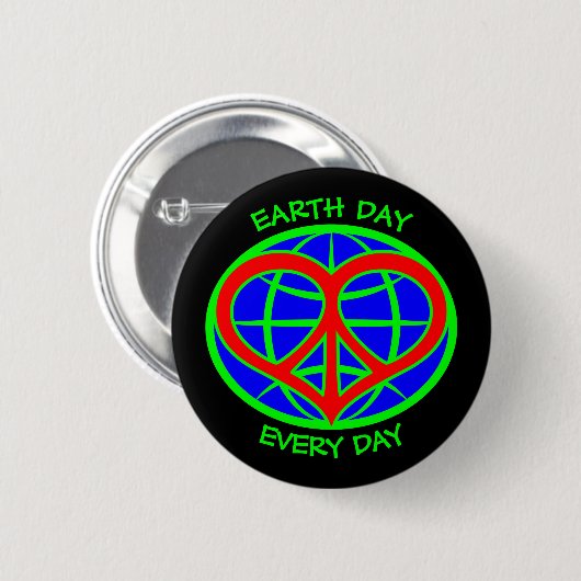 Earth Day Every Dayボタン 缶バッジ (正面&裏面)
