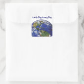Earth Day Every Day Earth Artスタンプ スクエアシール (バッグ)