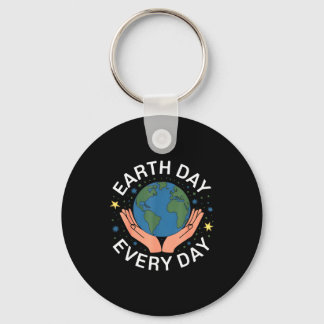 Earth Day Every Day Eco-friendly Nature Lover Desi キーホルダー