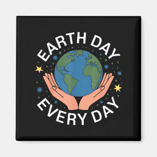 Earth Day Every Day Eco-friendly Nature Lover Desi マグネット