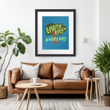 EARTH DAY EVERY DAY HANDLETTERED Tree