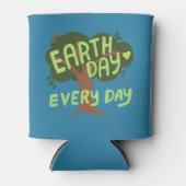 EARTH DAY EVERY DAY HANDLETTERED Tree 缶クーラー (正面)