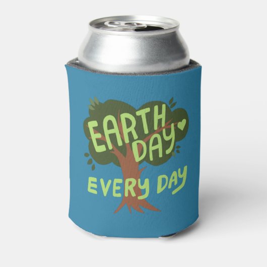 EARTH DAY EVERY DAY HANDLETTERED Tree 缶クーラー (缶裏面)