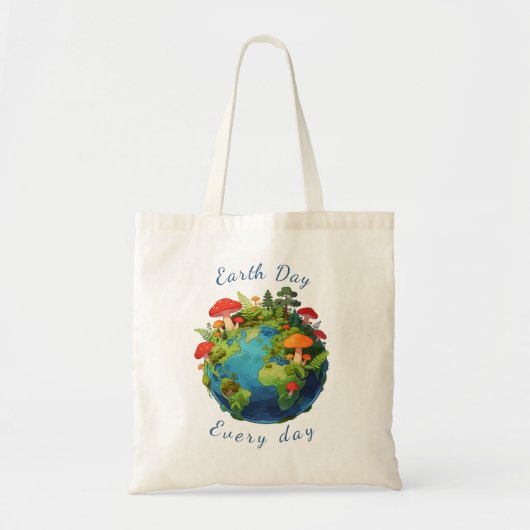 Earth Day Every Day Nature Planet Design トートバッグ (正面)