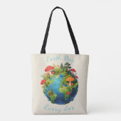 Earth Day Every Day Nature Planet Design トートバッグ (裏面)