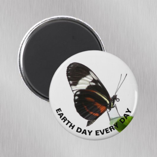 Earth Day Every Day Tiger Longwing Butterfly写真 マグネット