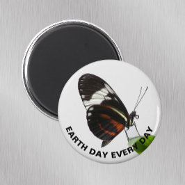 Earth Day Every Day Tiger Longwing Butterfly写真 マグネット