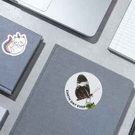 Earth Day Every Day Tiger Longwing Butterfly写真 ラウンドシール